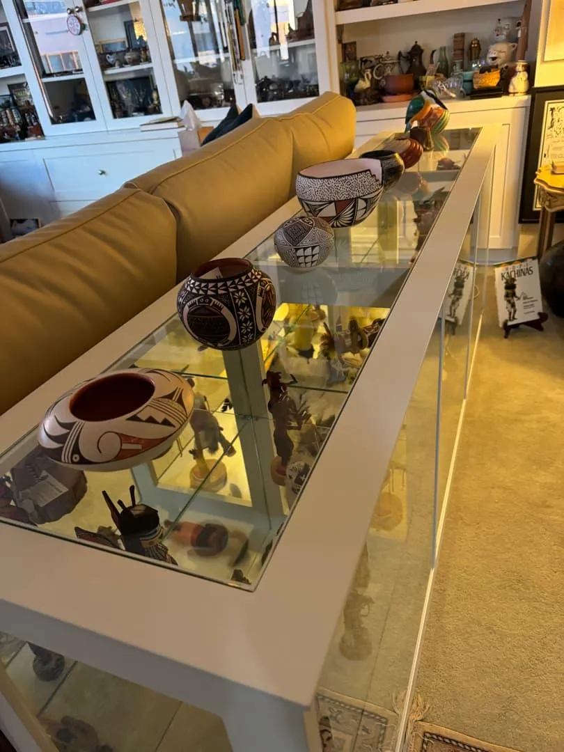 Living room with collectibles cleaned by WHB